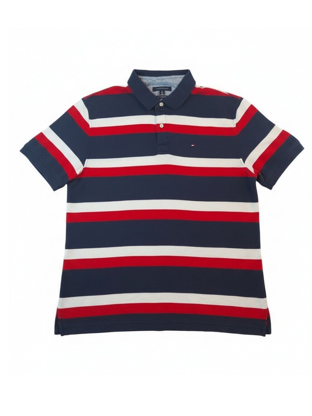 Tommy Hilfiger Men’s XL Navy, Red & White Striped Polo